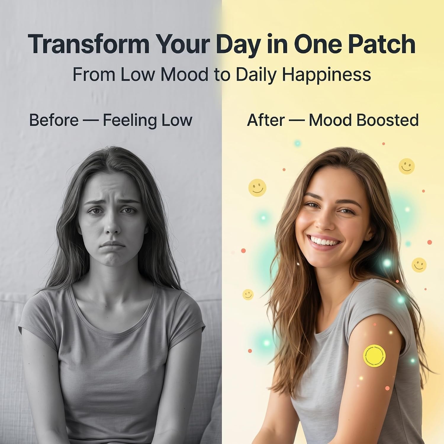 Dopamine Patches Extra Strength – 90 Count Plant-Based Non-Gmo Mood Support & Energy Patch – Dopamine & Serotonin Balance – Mood Balance Patch for Women & Men – 3 Month Supply